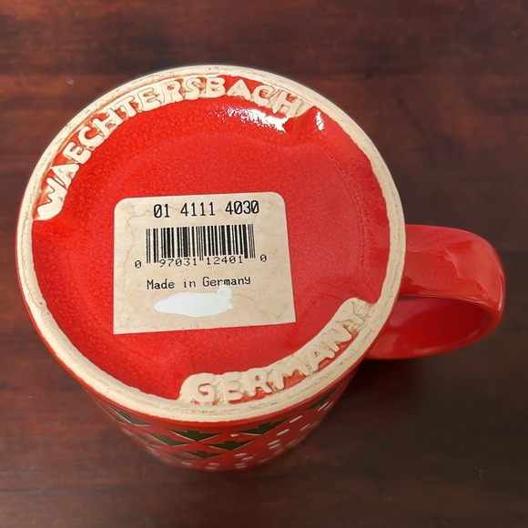NEW Unusual WAECHTERSBACH "Snowflake" Stylized, Christmas Trees in Snow Mug NWT - Picture 9 of 11